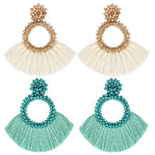 Carica l&#39;immagine nel visualizzatore di Gallery, LlorenteRM 2 Pairs Hoop Orecchini con Nappa per Donne Boemia Dichiarazione... - Ilgrandebazar