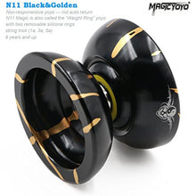 Carica l&#39;immagine nel visualizzatore di Gallery, Originale yo-yo magico N11 lega di alluminio professionali palle Oro Nero