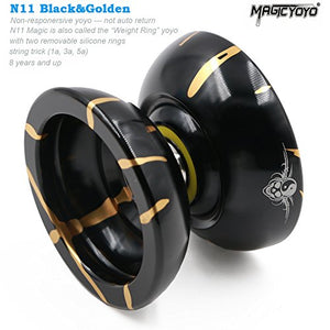 Originale yo-yo magico N11 lega di alluminio professionali palle Oro Nero