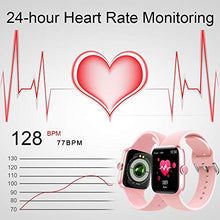 Carica l&#39;immagine nel visualizzatore di Gallery, Smartwatch, KUNGIX Orologio Fitness Tracker collegato con GPS, IP68 pink