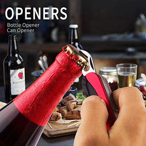 Coltello Svizzero e Pietra Focaia Set Morpilot 15 in 1 Multiuso e 5...