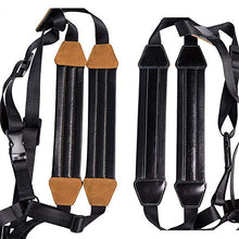 Carica l&#39;immagine nel visualizzatore di Gallery, Rayzm tracolla per sassofono, in vera pelle a doppia spalla L - Ilgrandebazar