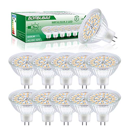 Lampadine LED MR16, GU5.3 12V 5W Lampada Equivalente a 50W Bianco Caldo