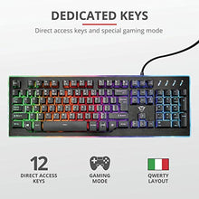 Carica l'immagine nel visualizzatore di Gallery, Trust GXT 860 Thura Tastiera Gaming Semi-meccanica LED, Piastra Superiore in...