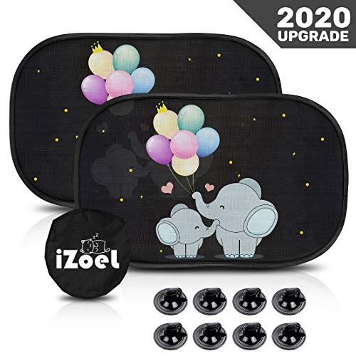 iZoeL Parasole Autoadesivo per Auto Bambini Unicorno con 8 Elefante