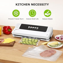 Carica l&#39;immagine nel visualizzatore di Gallery, Bonsenkitchen Macchina per Sottovuoto Alimenti, Macchina per Sottovuoto per Alimenti Freschi e Secchi, Vuoto Esterno, Bianco VS2000