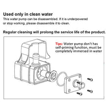 Carica l&#39;immagine nel visualizzatore di Gallery, TSSS 12 V DC Submersible Micro pompa ad acqua senza spazzole 0,8 W 68 L/H...