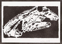 Carica l&#39;immagine nel visualizzatore di Gallery, Poster Millennium Falcon STAR WARS Handmade Graffiti Street Art - Artwork