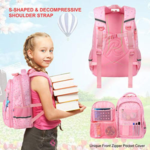 Vbiger Zaino per bambini Borsa da scuola adorabile All'aperto Casual Rosa 3