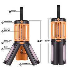 Carica l&#39;immagine nel visualizzatore di Gallery, seenlast Lampada Antizanzara Elettrica, 2-in-1 Zanzariera All&#39;aperto Arancia