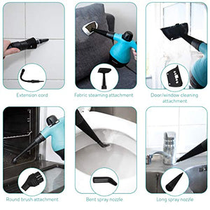 Navaris Pulitore a Vapore Elettrico Portatile - Set 9 Accessori Pulitrice a...