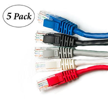 Carica l&#39;immagine nel visualizzatore di Gallery, MultiCables 3m Ethernet Cat5E Cavi di Rete UTP con Spina 3 meter, 5 Pezzi - Ilgrandebazar