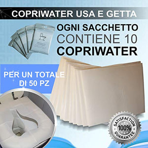 Copriwater Usa e Getta Bio in Carta Super Resistente Coprisedili WC Monouso...