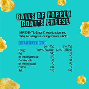 Palline Croccanti di Snack al Formaggio Cheesies, formaggio capra. Senza...