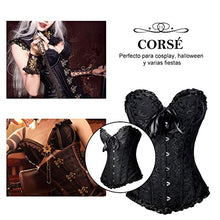 Carica l'immagine nel visualizzatore di Gallery, FeelinGirl Donna Corsetto Stile Gotico S(IT 38-40 GIROVITA: 60-65cm), Nero - Ilgrandebazar