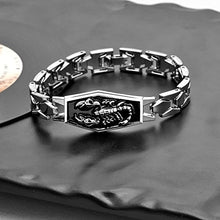 Carica l&#39;immagine nel visualizzatore di Gallery, ODETOJOY segno zodiacale Scorpione bracciale da uomo in acciaio INOX catena... - Ilgrandebazar