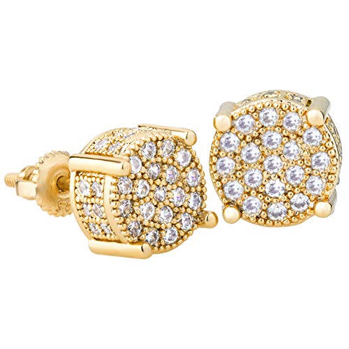 KRKC&CO Orecchini Uomo a Lobo in 14K Oro/Oro Bianco con 14k Oro - Ilgrandebazar