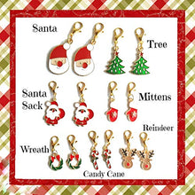 Carica l'immagine nel visualizzatore di Gallery, EBANKU 76 Pezzi Ciondoli Cervi del Pupazzo di Neve Dell'albero di Natale Dell'uomo Anziano Placcati oro Smaltati Charms Lega per Gioielli Fai Da Te, Collane, Bracciali, Orecchini, Regali per Natale