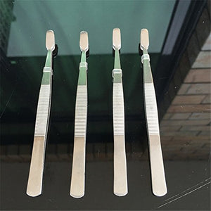 Stamp Tweezers, 2pcs Tweezers Philately Stamps Collector Tools (Silver)