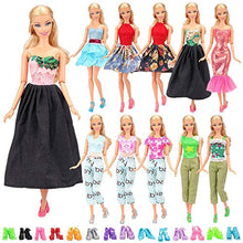 Carica l&#39;immagine nel visualizzatore di Gallery, Miunana 15 Pezzi = 5 PCS Fatti A Mano Principessa 5 Abiti + 10 Pcs Scarpe - Ilgrandebazar