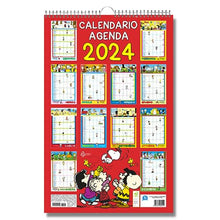 Carica l&#39;immagine nel visualizzatore di Gallery, EURO PUBLISHING: Calendario Agenda Peanuts 2024 - Prodotto ufficiale - cm 29x44