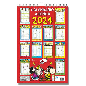 EURO PUBLISHING: Calendario Agenda Peanuts 2024 - Prodotto ufficiale - cm 29x44