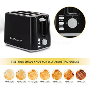 Aigostar Warrior 30JRL - Tostapane a 2 fette, 7 impostazioni di 30JRL, 750w