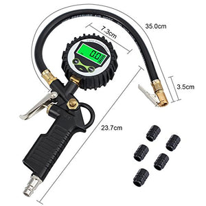 Neoteck 200PSI Manometro Pressione Pneumatici Digitale Gonfiatore...