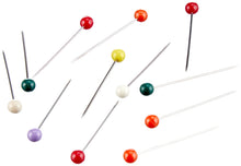 Carica l&#39;immagine nel visualizzatore di Gallery, 100 Spilli Inox Leone Dell&#39;Era con testa di plastica colorata (mm. 0,60 x 32) - Scatola appendibile
