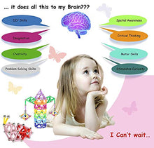 Carica l&#39;immagine nel visualizzatore di Gallery, Veatree 206 Pezzi Puzzle Blocchi magnetici Giocattoli, 10colors-206pcs