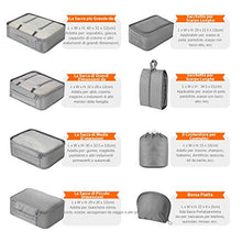 Carica l'immagine nel visualizzatore di Gallery, CISHANJIA Organizer Valigie Set di 8 Cubo Viaggio Cubi Imballaggio con...
