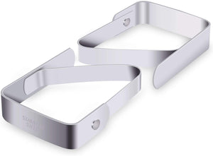 Blooven Tovaglia Clip in Acciaio, Gadget Molla Fermatovaglia, Acciaio Inossidabile, Argento, per Outdoor Picnic Party , 8 unità