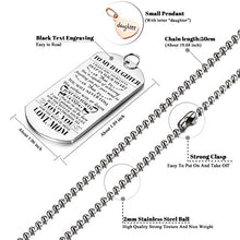 Carica l'immagine nel visualizzatore di Gallery, to my Daughter from MOM i want you Believe Love Dog tag militare Air... - Ilgrandebazar