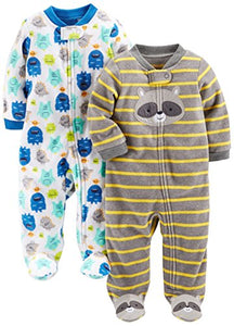 Simple Joys by Carter's Baby - Confezione da 2 pile con piedi per dormire e...