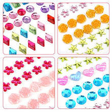 Carica l&#39;immagine nel visualizzatore di Gallery, Phogary 870pcs 12 fogli autoadesivi strass adesivo, multicolore Bling... - Ilgrandebazar