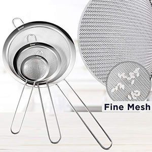 Ipow set di 3 Setaccio/Filtro/Colino/Scolapasta in acciaio inox a Normale - Ilgrandebazar