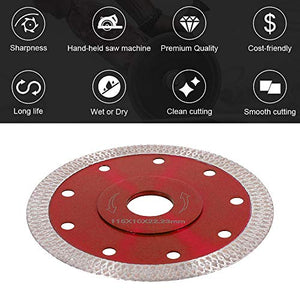 Disco Diamantato 115mm Sottile professionale Taglio a secco con taglio Rosso - Ilgrandebazar
