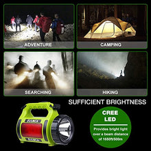 Carica l'immagine nel visualizzatore di Gallery, EULOCA Torcia Lanterna LED 3 in 1, Lampada Ricaricabile USB Portatile Impermeabile, 2600mAh CREE LED dimmerabile da Campeggio, Pesca, Trekking, Emergenze Escursioni