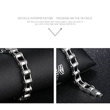 Carica l&#39;immagine nel visualizzatore di Gallery, Keybella Ampia Uomini Catena Pesante Ragazzi Motociclista Moto Copia Argento - Ilgrandebazar