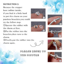 Carica l&#39;immagine nel visualizzatore di Gallery, GW autentico 925 argento Sterling catena di sicurezza con due tappi perline... - Ilgrandebazar