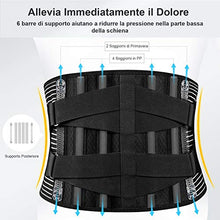 Carica l'immagine nel visualizzatore di Gallery, Fascia Lombare Posturale, FREETOO Regolazione della L/XL, Supporto
