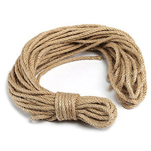 Carica l'immagine nel visualizzatore di Gallery, Naler 25M Corda di Canapa 6mm, 100% Iuta Naturale 4-ply Spessore Corda...