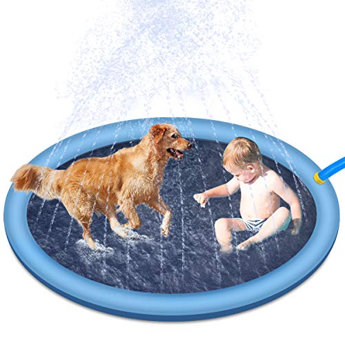 RIOGOO Splash Sprinkler Pad for Dogs Kids, 59