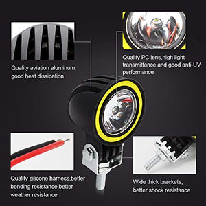 Safego 2 x 10W Moto Faro da Lavoro Luce di Profondita' a LED Lampada...