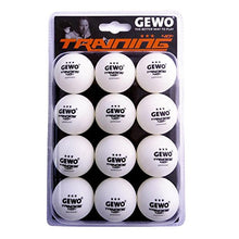 Carica l'immagine nel visualizzatore di Gallery, GEWO 3-Stern Tischtennisball Im Handlichen 12er Pack, Palla da 40 mm, bianco