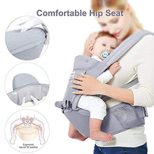 Carica l'immagine nel visualizzatore di Gallery, Viedouce Marsupio Neonati Ergonomico con Sedile/Puro Grigio Sedile Hip