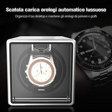Carica l'immagine nel visualizzatore di Gallery, CRITIRON Watch Winder 1+0, Scatola Carica Orologio Automatico, Super Argento - Ilgrandebazar