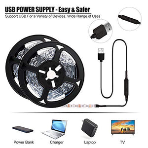 Strisce LED USB, Retroilluminazione TV da 7 M (2X.3.5M) con 16 colori e...