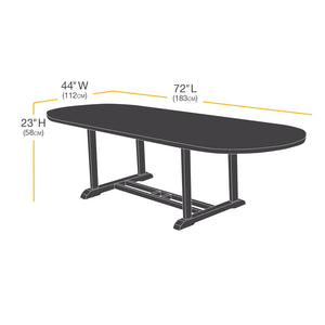 AmazonBasics - Copertura per tavolo da pranzo, 180 cm Rettangolare, Grigio - Ilgrandebazar