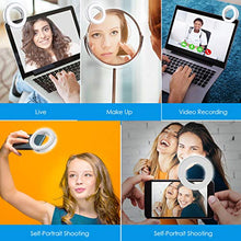 Carica l&#39;immagine nel visualizzatore di Gallery, Criacr Luce per Selfie, Cellulare con ad Anello, 40 LED + 2 Pezzi